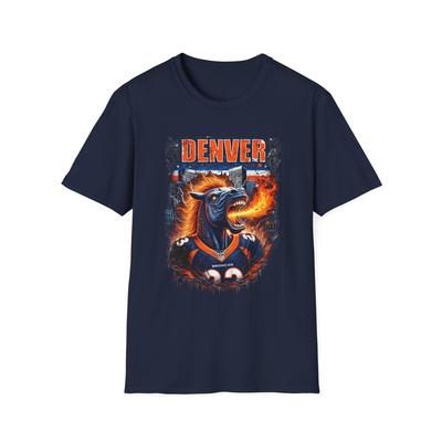 Футболка Denver Broncos Horror Mash Up - Жуткая фанатская атрибутика НФЛ