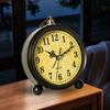 Super Silent Battery Alarm Clock Retro Decoration Wall Clock Mechanical Clock  Bedside