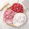 Flower Newborn Hat for Girls Pearl Autumn Winter Baby Beanie Imitation Wool Infant Turban Hats Baby Bonnet Toddler Accessories