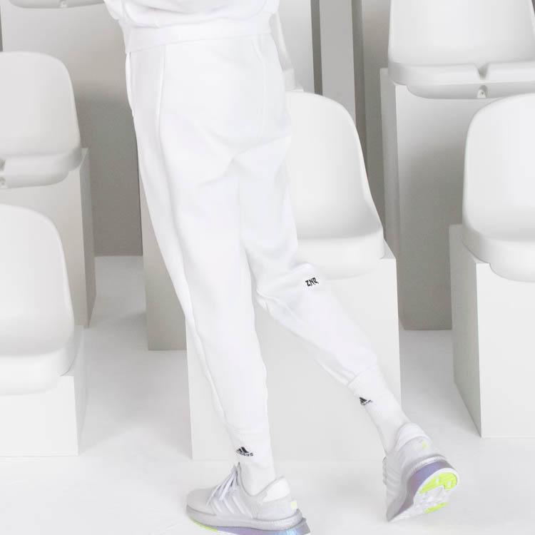 adidas ЗНЕ. Серия SS23, однотонные свободные спортивные штаны с манжетами, женские брюки белого цвета IN5140