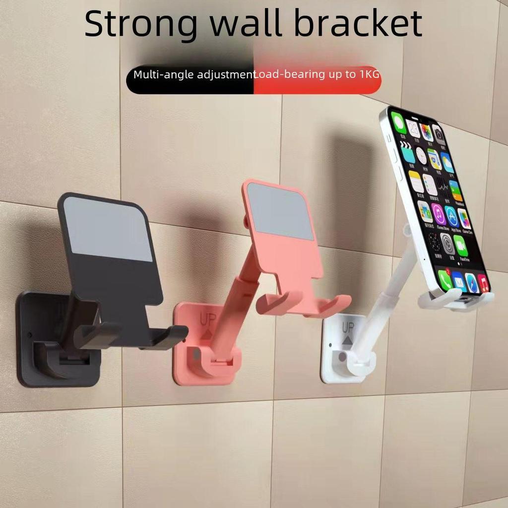 Настенный держатель для телефона и планшета для прямой трансляции — не требуется сверление, подходит для устройств с диагональю 4–12 дюймов, удобная поддержка