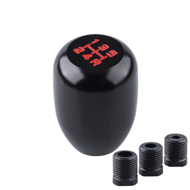 Universal Aluminum Alloy Gear Shift Knob, 5/6-Speed Manual Lever Head for Car Modification