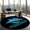 Cronulla-Sutherland Sharks (5) Round Office Rug Decorative Floor Rug for Office Bedroom Living Room and Home Space
