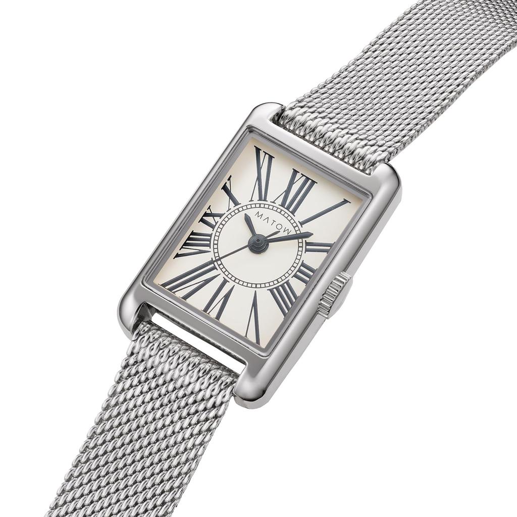 Авторизованный дистрибьютор [MATOW] Часы Matou женские mw004009 [Tsuki Oborozuki - Oborozuki -] Rectan Silver Mesh Circle Roman