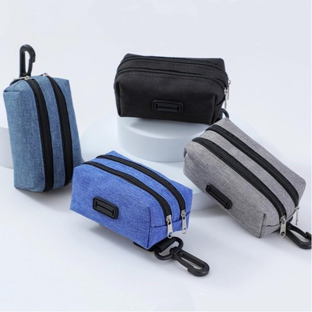 Double Zipper Pet Waste Bag Dispenser Cleaning Tools Pet Treat Bags Pet Waste Bags Carrier Outdoor