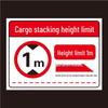 Waterproof Rubber Cargo Stacking Height Limit Sign