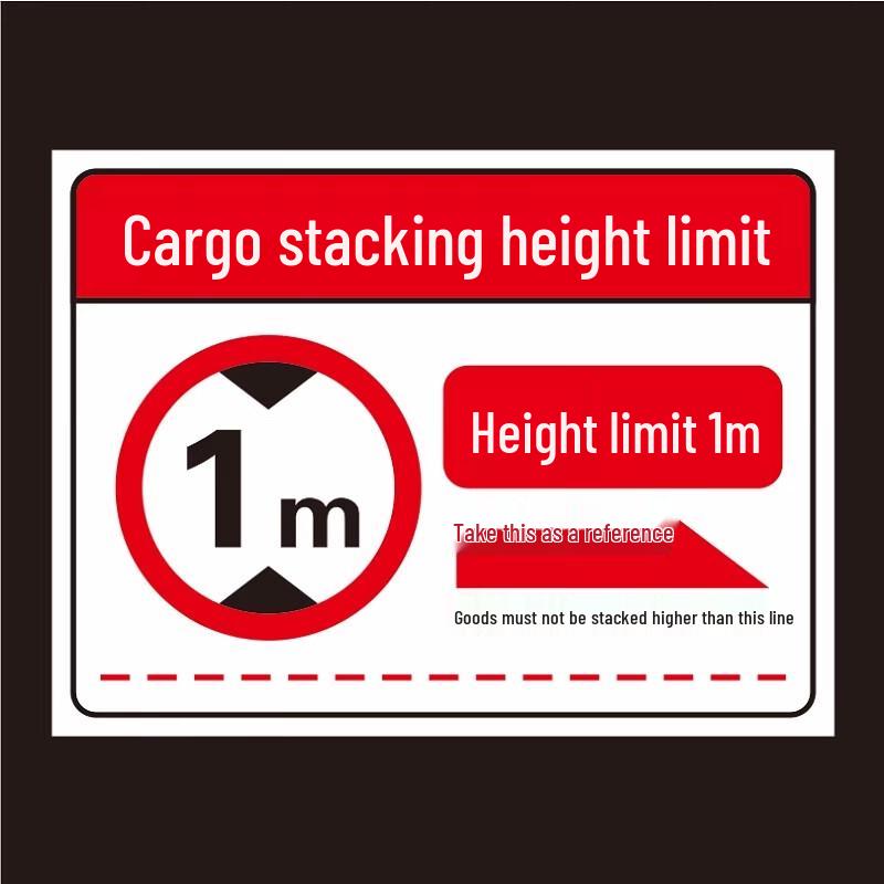 Waterproof Rubber Cargo Stacking Height Limit Sign