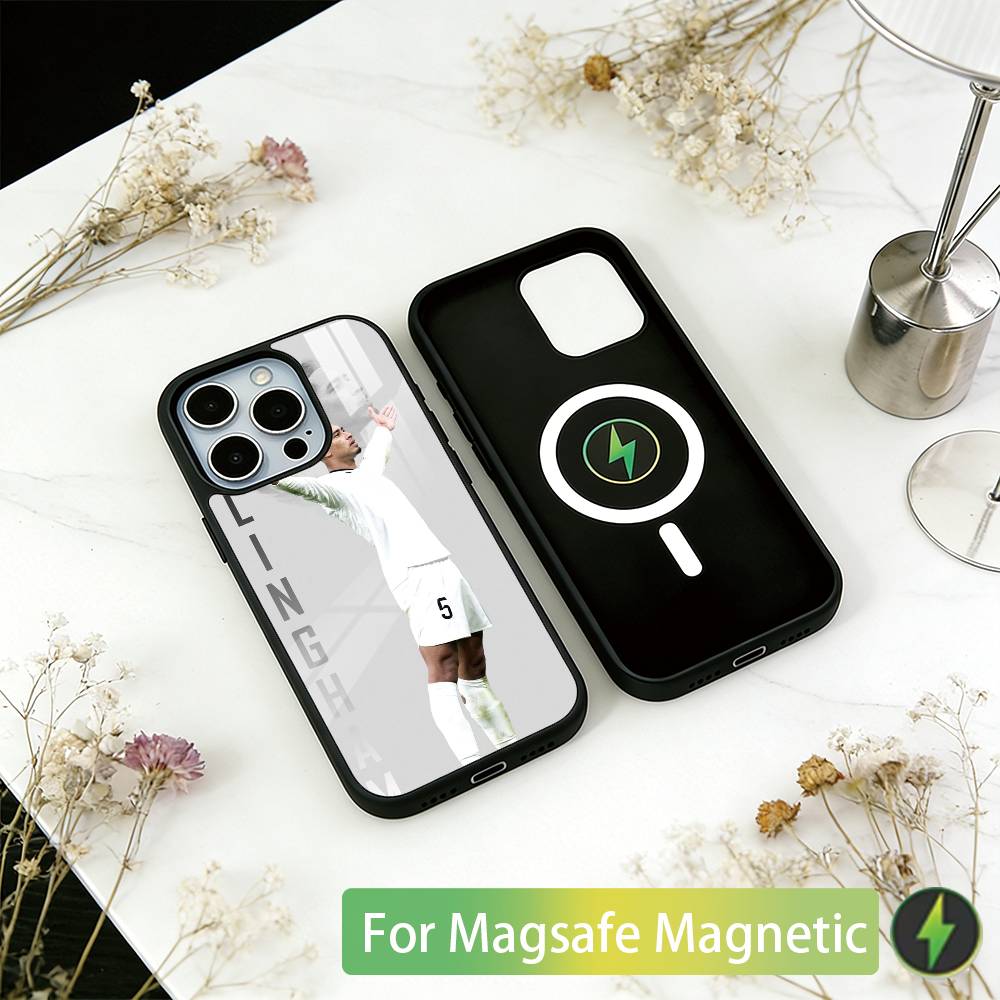 Чехол для телефона Football J-Jude B-Bellinghams Для iPhone 17, 16, 15, 14, 13, 12, 11 Plus, Pro Магнитный Для Magsafe Беспроводной Зарядки