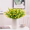 7 Веток 35 Ячеек Эвкалиптовая Трава Маленькая Роза Маленький Лотос Растение с Листьями Монеток Инженерное Украшение Искусственный Поддельный Цветок