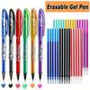 Набор стираемых гелевых ручек 0,5 мм Черные Синие Красные чернила Стержни для заправки Кавайные ручки Моющаяся ручка Школьные офисные принадлежности Письменные канцелярские товары
