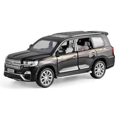 Миниатюры 1/32 Toyota Land Cruiser Сплав Внедорожник Литая Модель Звук Свет Инерционный Механизм Игрушка Настольная Модель Транспортного Средства Украшения Подарок