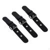 3 Sets PU Leather Closure Sew On Duffle Jacket Buckle