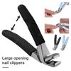 Senior Nail Clippers Set with Built-In Collection Box Wide Jaw Fingernail And Angled Head Toenail Clippers for Thick Nails German Nail Scissors