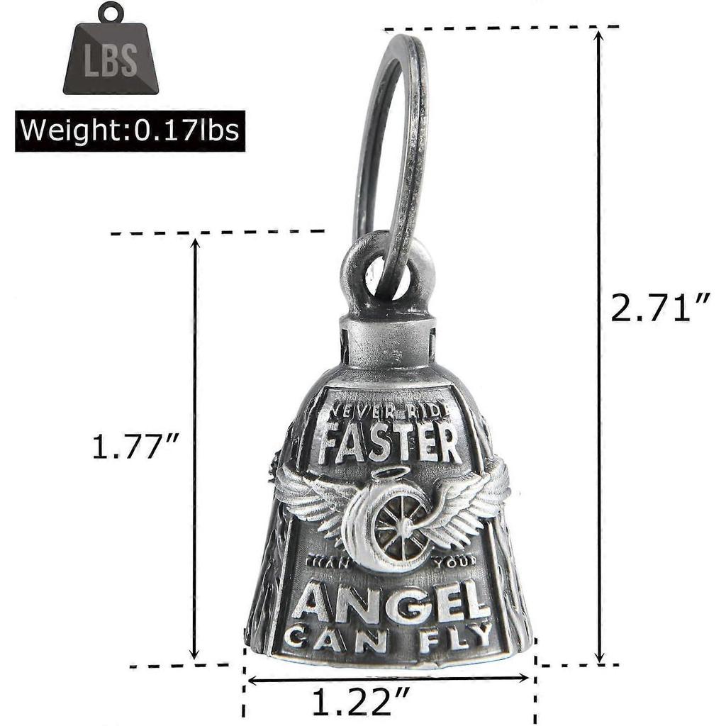 Motorcycle Bells for Bikers Guardian Angel Gremlin Bells for Motorcycle Rider Key Chain Fo