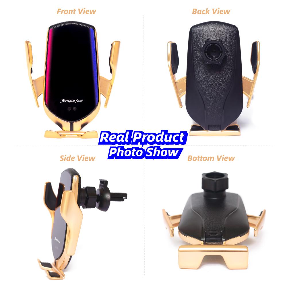 Автоматическое автомобильное беспроводное зарядное устройство 10 Вт типа C Forhuawei Mate30 Pro Forsamsung S10 + Qi Инфракрасный индукционный автомобильный держатель для телефона