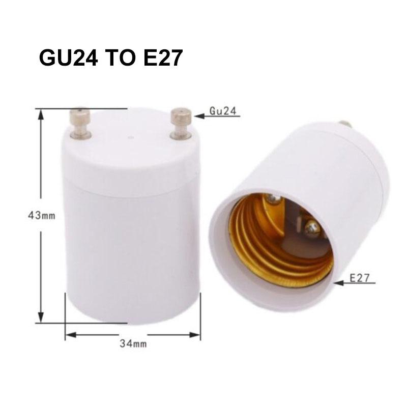 AC E26 E27 to GU24 E27 US EU power Plug Screw Lamp Holder Light Base Socket AC Adapter Converter electric connector