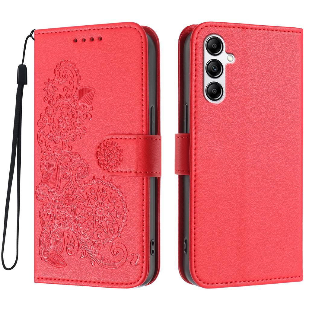 Для Samsung Galaxy A14 4G/Galaxy A14 5G чехлы для телефонов Mandala Flower кожаный кошелек мобильный чехол с ремешком