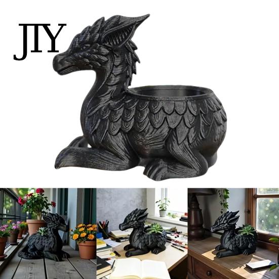 3D Printed Planter Pot Dragon Pot, Mini Succulents Herb Plants Flower Desktop Indoor Outdoor Container, Home Balcony Decoration Small
