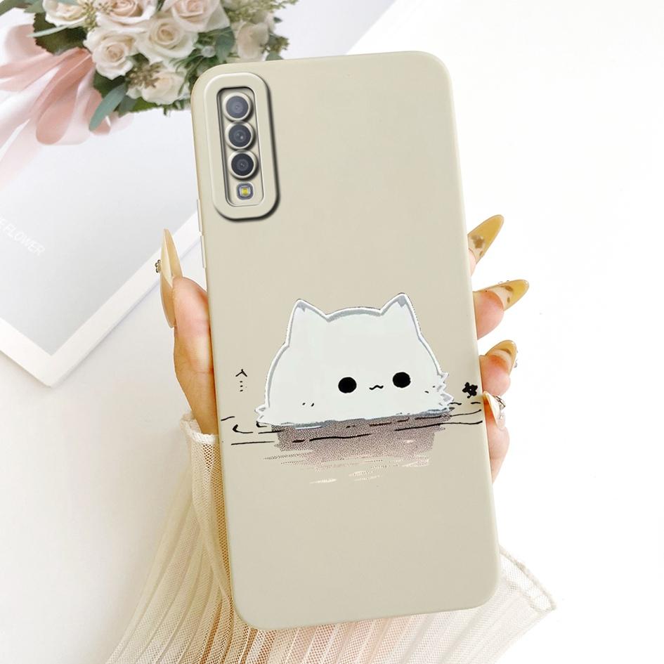 For Samsung Galaxy A7 2018 Case A750 SM-A750F Cover Lovely Cartoon Cat Soft Silicone Protection Shell For Samsung A7 2018 Bumper