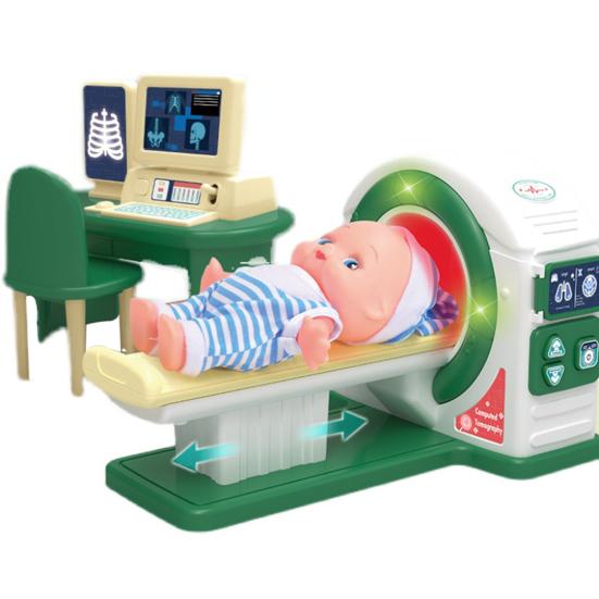 Детский набор врача с настоящим компьютерным томографом, стетоскопом, медицинскими инструментами, обучающий ролевой набор игрушек для мальчиков и девочек 3-6 лет