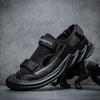Men's Sandals Soft Sole Summer New Vietnamese Roman Casual Beach Shoes Mesh Hole Shoes Breathable Bag Head Leather Shoes