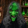 Детальная маска Ведьмы с морщинами на Хэллоуин с реалистичными морщинами и клыками Пластиковая Страшная Косплей Маска для лица Жуткий реквизит для вечеринки Комнаты страха