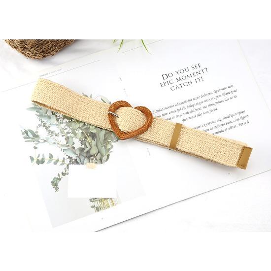 Плетеный пояс из полипропиленовой травы, женский, ретро, из хлопка и льна, в этническом стиле, пояс-кушак для платья, декоративный пояс с пряжкой в виде сердца