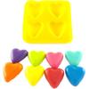 Hearts 4 Cavity Flexible Silicone Molds for Cream Cheese Mints, Chocolate, Fondant, Gummy, Fat Bombs, Ice Hearts, Soap, Buttercream, Butter, Candy
