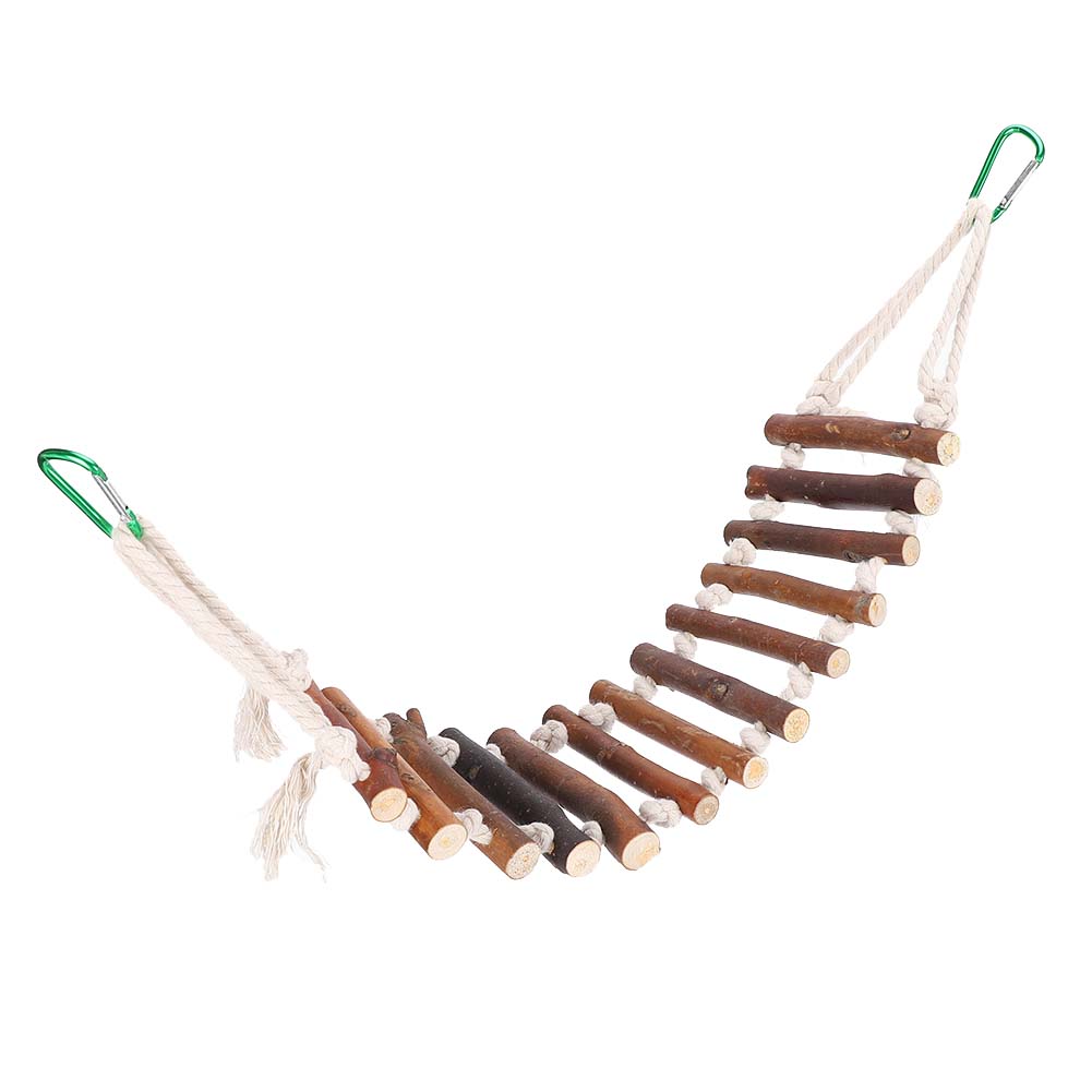 Попугаи деревянный подвесной мост 10 см хлопковая веревка для домашних птиц мягкая горизонтальная воздушная лестница