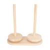 Wooden Yarn Holder Rotatable Large Capacity Portable Wool Double Spool Stand for Yarn Storage