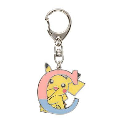 Pokemon Center Оригинальный брелок с буквами алфавита Пикачу C