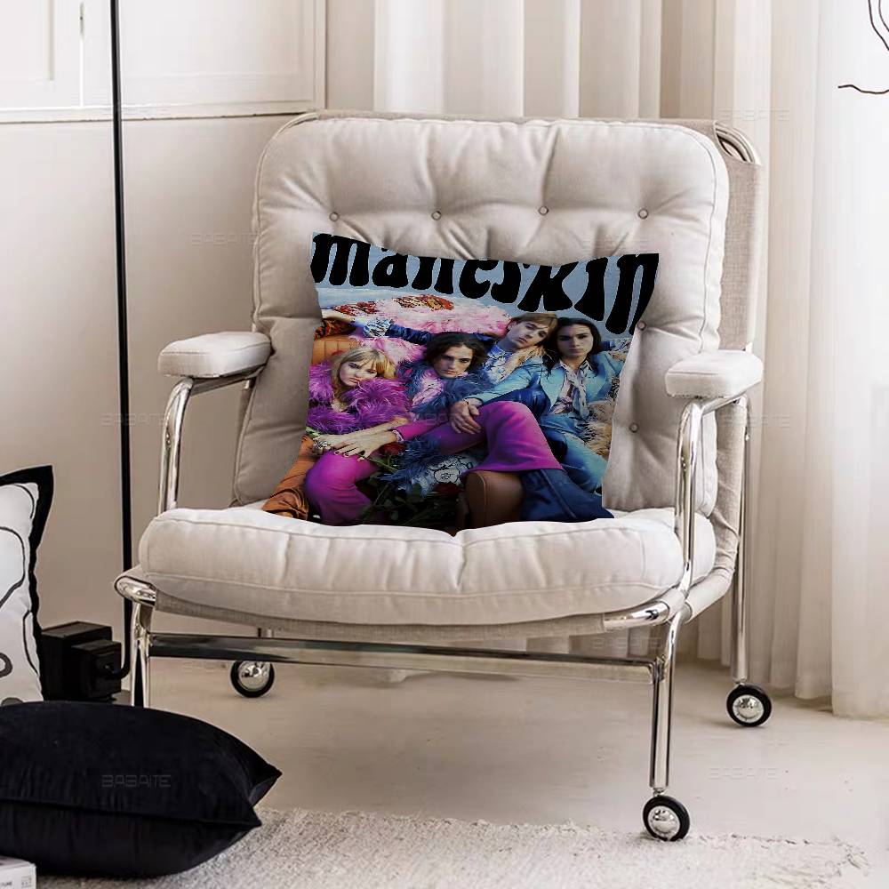 Подушка с изображением рок-группы M-ManeskinS Подарки Мебель для дома и офиса Спальня Диван Автомобильная Подушка Чехол 45x45см