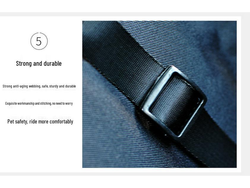 Pet Car Seat Mat: Breathable, Waterproof, Double-Layer Carrier for Travel