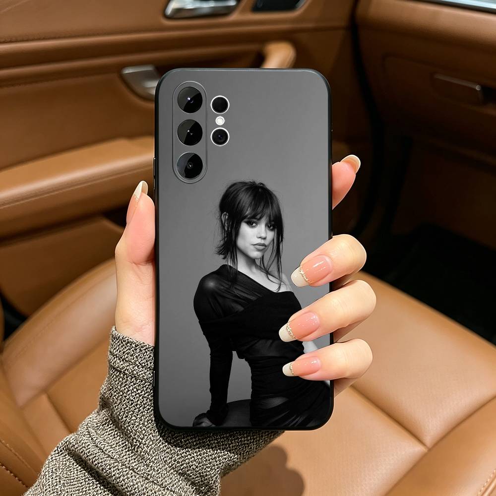 Actress J-Jenna-O- Ortega Phone Case For Samsung S25,S24,S21,S22,,Plus S23,S30,Ultra,S20,Fe,Lite,Black Soft Silicone