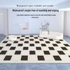Luxury Minimalist French Carpet: Waterproof, Simple, Scrubbable Floor Mat for Living Room and Bedroom.