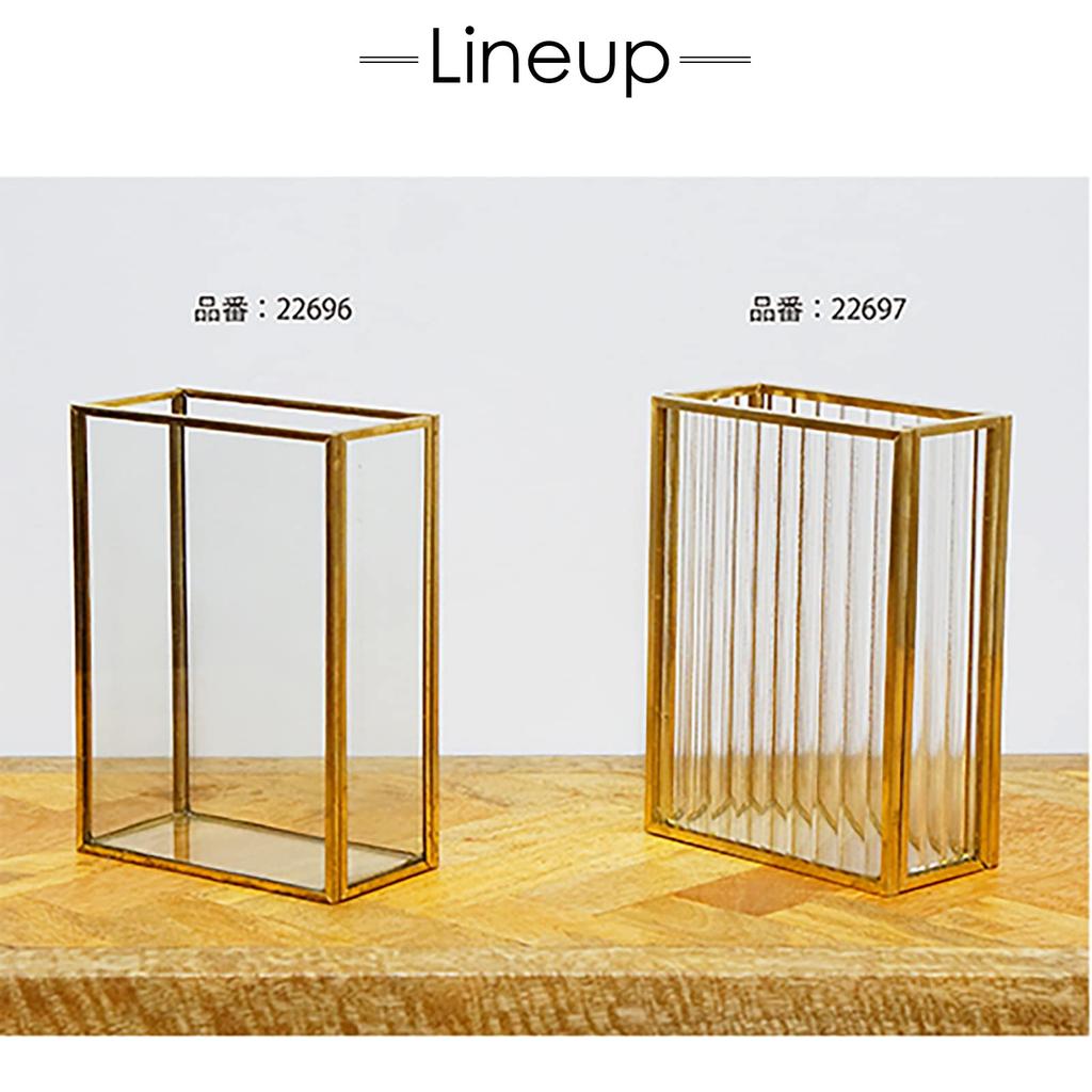 Posh Living Frame Flower Vase, Solid, Clear, Size: Approx. W12 D6 H16.5 (22696)