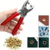 Eyelet Pliers Shoes & Belts Hole Puncher Tool Grommet Setter Snap Button Kit for Clothing Leather Fabric Watch Bands (Includes 4mm Snaps)