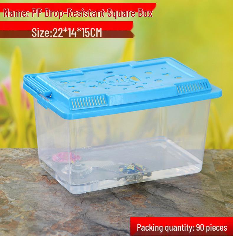 Прозрачный ручной бокс для разведения питомцев - Большой, Средний и Маленький размеры для Черепах, Золотых рыбок или Хомяков.