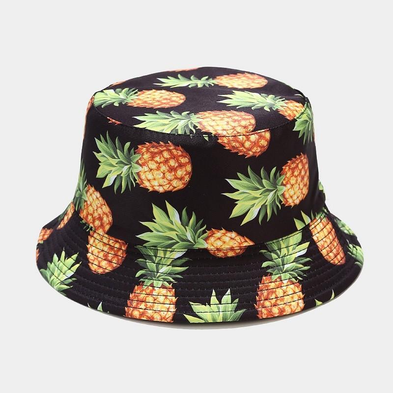Fruit Pattern Fisherman Hat With Wide Brim For Summer Sun Protection And Casual Wear
