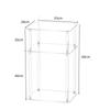 Three-Tier Acrylic Square Side Table for Living Room or Bedroom