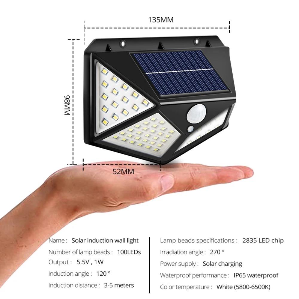 Multifunctional LED Solar Light With Motion Sensor Outdoor Garden Courtyard Waterproof Decoration 140° Lighting Wall Lamp