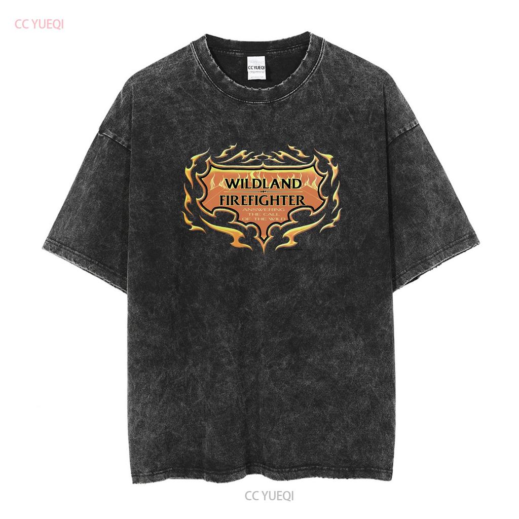 НОВАЯ коричневая рубашка пожарного лесных пожаров Пожарная служба T Wild Gear с длинным или коротким рукавом винтажная Стильная дизайнерская одежда с эффектом стирки