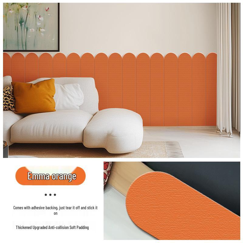 Self-Adhesive Soft Padding Wall Panels for Kindergarten & Kids' Rooms - Anti-Collision, Decorative Protection for Beds & Ugly Walls