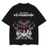 Неон Genesis Evangelion Ева 01 Синдзи Икари Принт Унисекс Футболка 2026 Лето Повседневная Оверсайз Хлопок Аниме Уличная Одежда Топы