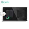 BSEED 1/2Gang Mechanical Light Switch 1Way With Fast Charging 65W USB C Socket Dual Typc-c Ports Glass Frame EU Standard