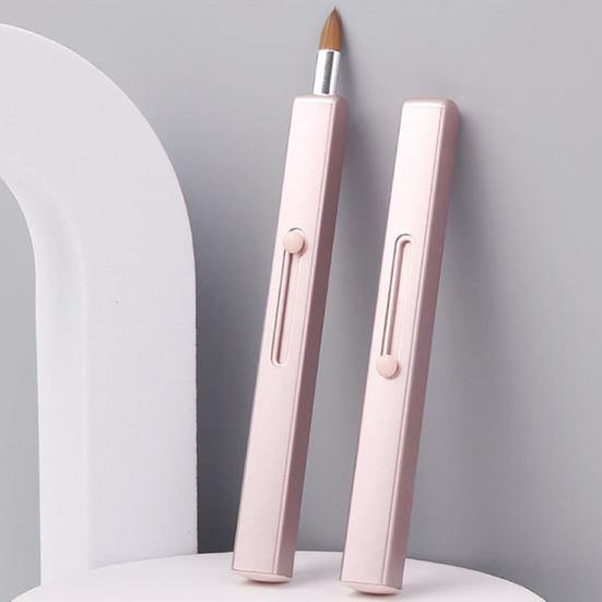 Кисть для макияжа губ, матовая текстура, помощник для макияжа, портативная прочная телескопическая кисть для теней для век двойного назначения для женщин