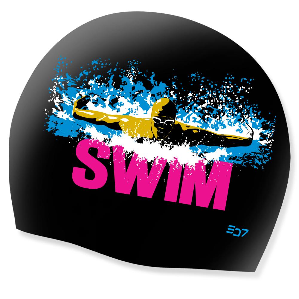 Eseudisebeun Sd7 Силиконовая шапочка для плавания Swim Butterfly-Pkyl-Black