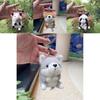 Cheerful Panda And Cow Plush Toy Keychain Cute Cuddly Animal Gift For Kids