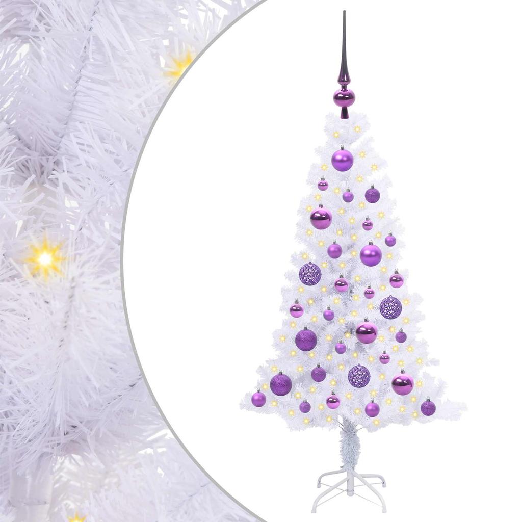 Artificial Christmas Tree White 120 cm PVC and Steel