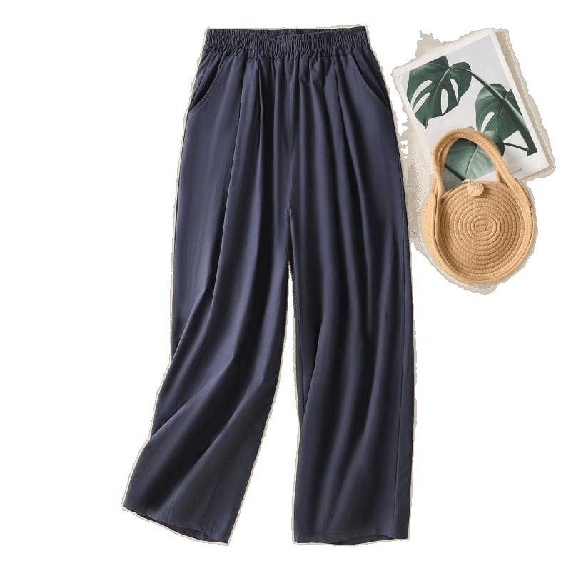 Women's Denim Look Cotton Trousers